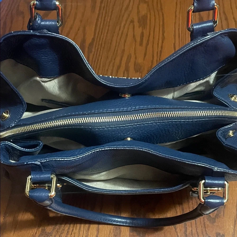 Michael Kors Bedford Satchel Dark Blue handbag - Picture 7 of 11